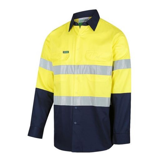 Picture of WORKIT - HI-VIS LIGHTWEIGHT LONG SLEEVE TAPED SHIRT